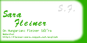sara fleiner business card